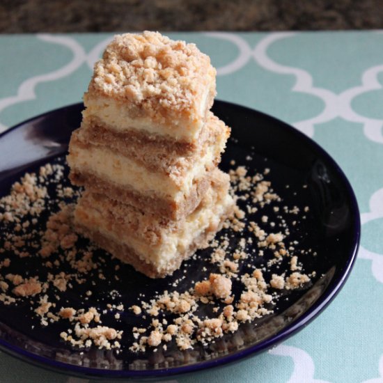 Eggnog Cream Crumble Bars