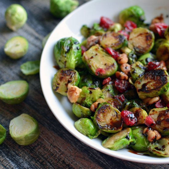 Brussels Sprouts w/ Cranberries