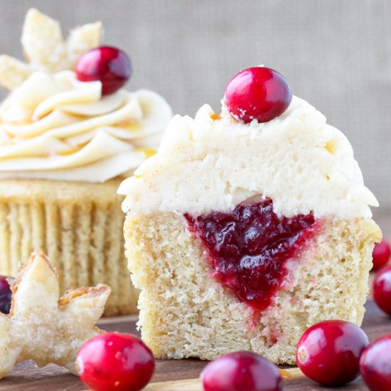 Apple Cider Cranberry Cupcakes