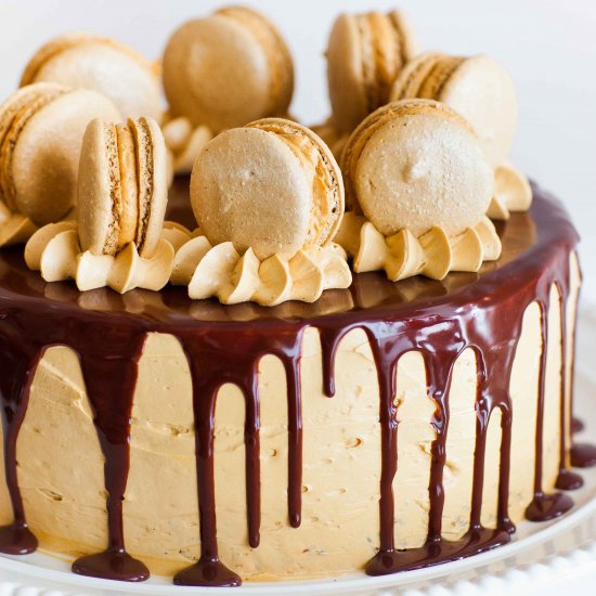 Coffee Caramel Cake with Chocolate