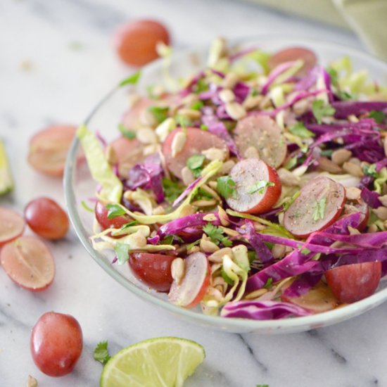 Grape Cabbage Sunflower Seed Salad