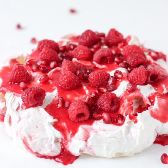 Raspberry Swirl Pavlova