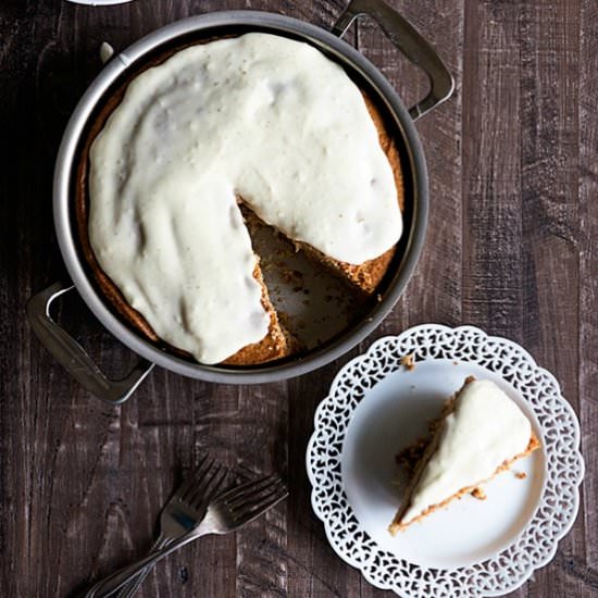 Spiced Eggnog Snack Cake