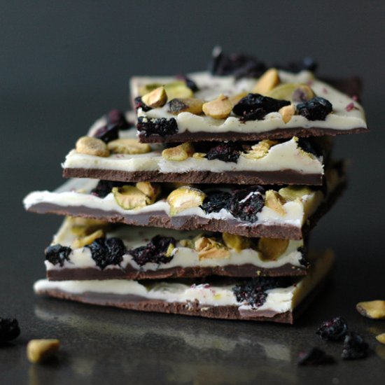 Blueberry & Pistachio Holiday Bark