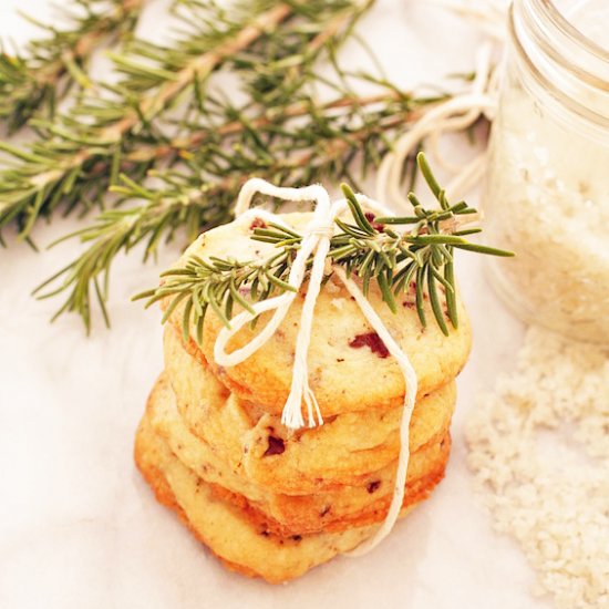 Rosemary Sea Salt Shortbread Cookie