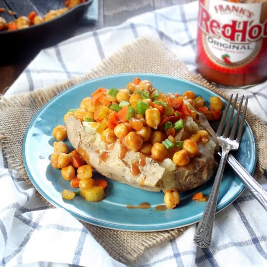 Buffalo Chickpea Stuffed Potatoes