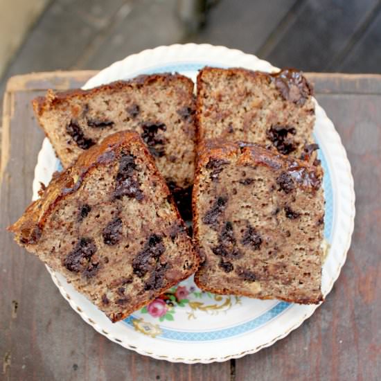 Paleo Banana Chocolate Chunk Bread