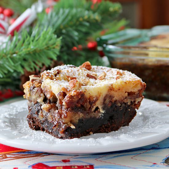 Brownie Pecan Pie Ooey Gooey Butter