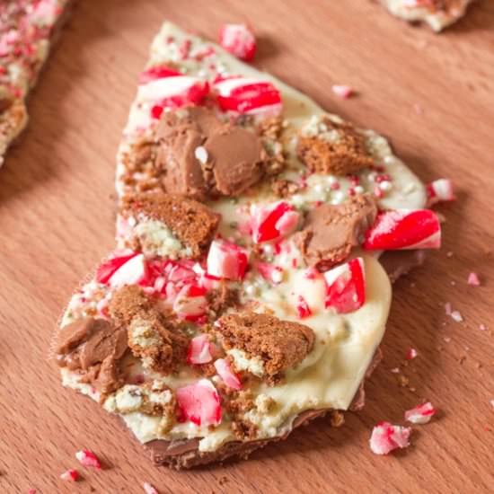 Candy Cane Truffle Bark