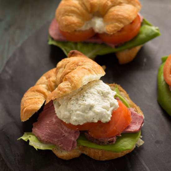 Roast Beef Croissant Sandwiches