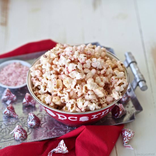 White Chocolate Peppermint Popcorn