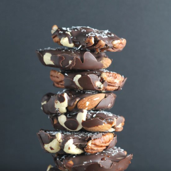 Chocolate Caramel Nut Clusters