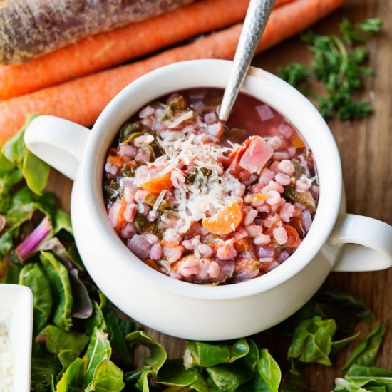 Swiss Chard & Barley Soup