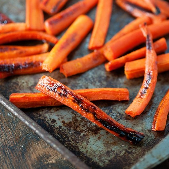 Spicy Maple Glazed Carrots