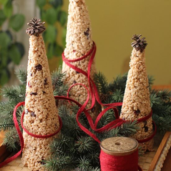 Spiced Rice Krispie Trees