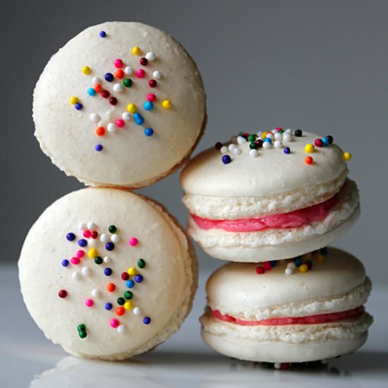 Vanilla Sprinkle Macarons