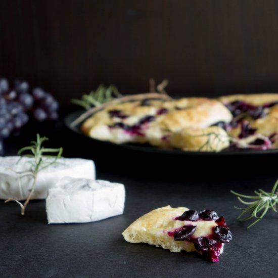 Roasted Grape Rosemary Focaccia