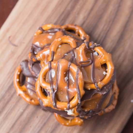 Salted Caramel Pretzel Snaps