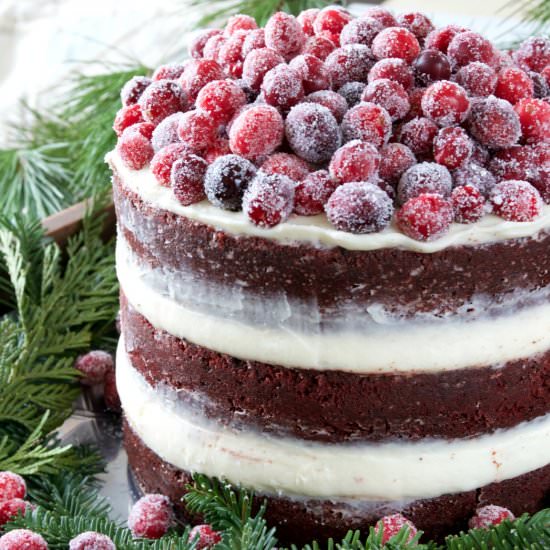 Naked Red Velvet Layer Cake