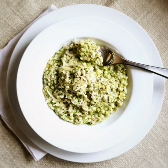 Smooth Barley and Broccoli Risotto