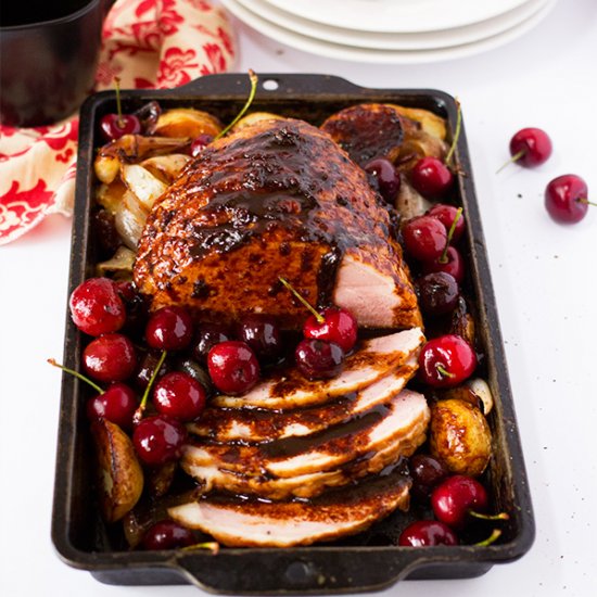 Roasted Gammon & Cherry Red Wine