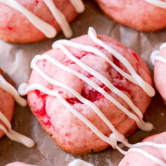 Cherry Almond Shortbread Cookies