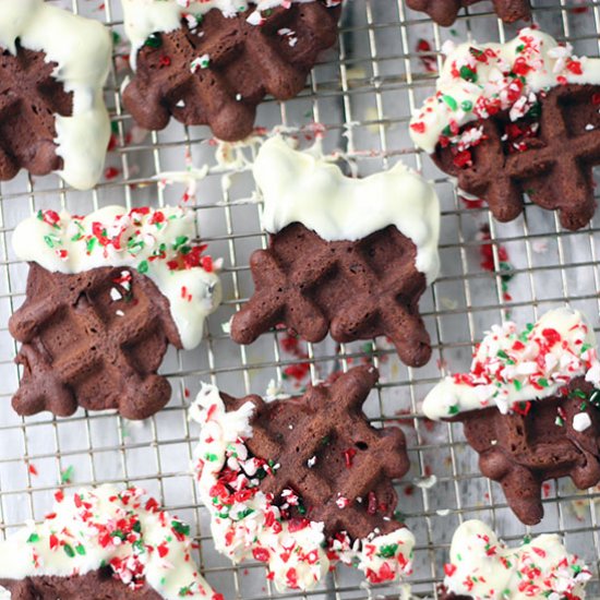 Christmas Waffle Cookies