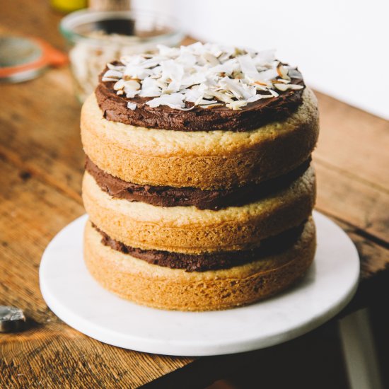 Triple Layer Almond Cake