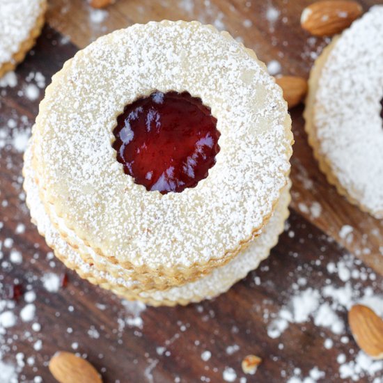 Raspberry Linzer Cookies