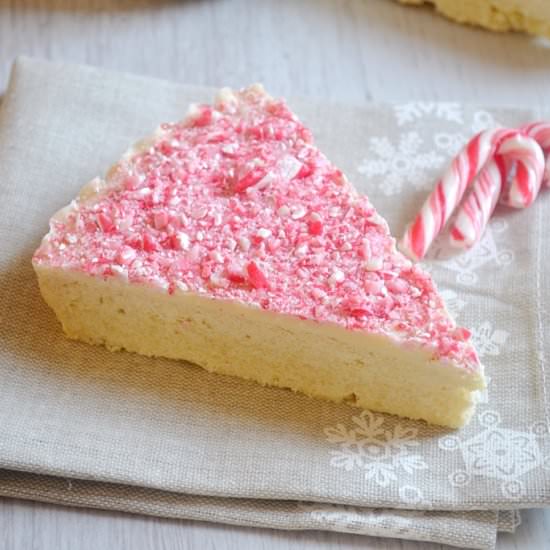 Candy Cane Crunch Shortbread Cookie