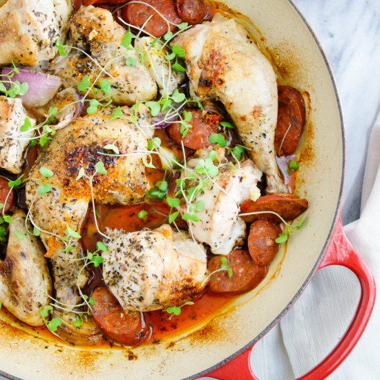 Roasted Chicken with Chorizo