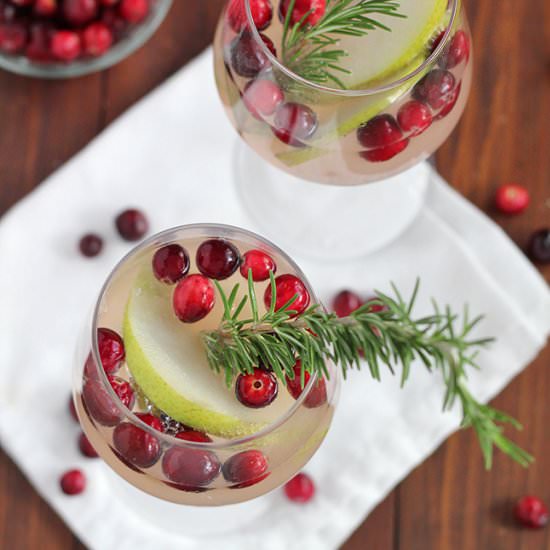 Cranberry and Pear Spritzer