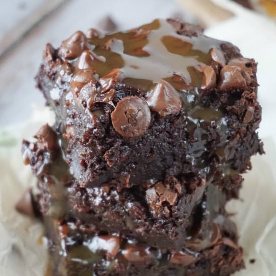 Loaded One-Pot Caramel Brownies