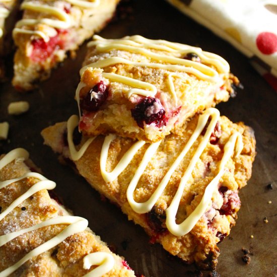 Cranberry White Chocolate Scones