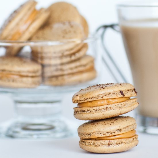 Coffee Caramel Macarons