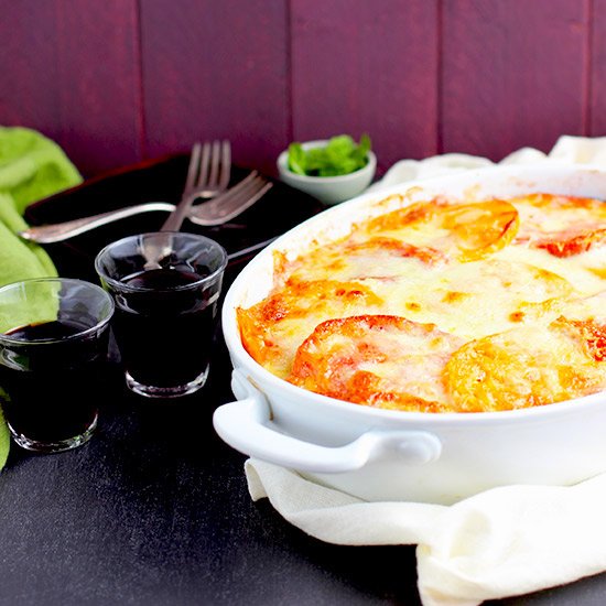 Black Rice Caprese Casserole