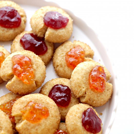 Raw-Sugar Thumbprint Cookies