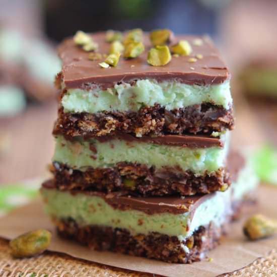 Pistachio Nanaimo Bars