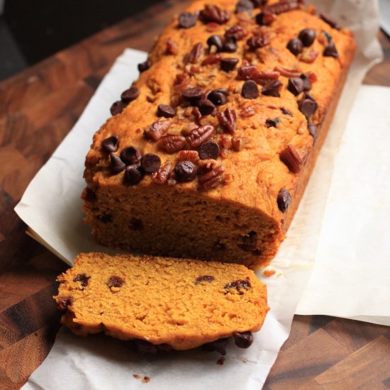 Chocolate Chip Pecan Pumpkin Bread