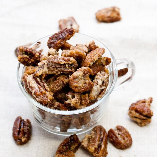 Cinnamon Sugar Roasted Pecans