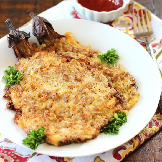 Eggplant with Ground Pork Omelet