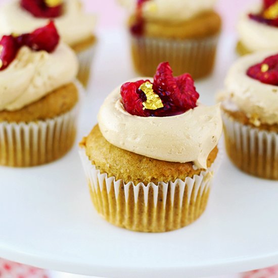 Hazelnut Raspberry Cupcake