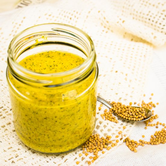 Homemade honey&dill mustard