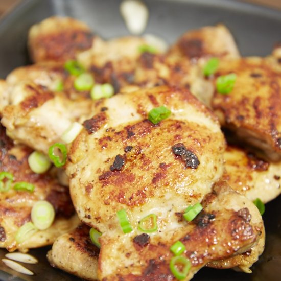 Garlic sesame chicken thighs