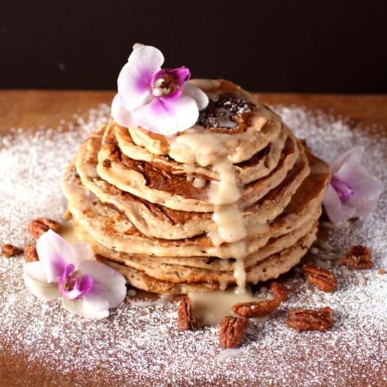 Pecan Cinnamon Bun Pancakes