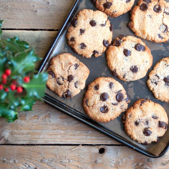 Chocolate, Almond & Coconut Cookies