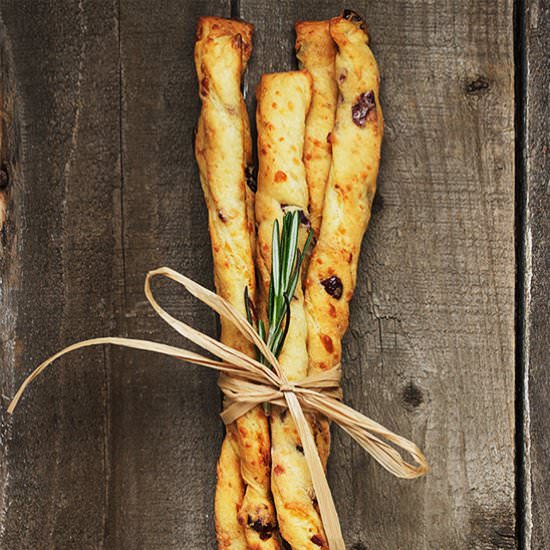 Aged Cheddar and Cranberry Sticks