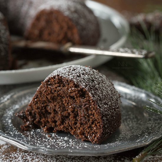 chocolate orange gingerbread cake