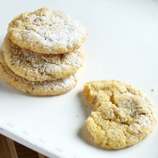 Cornmeal pecan cookies