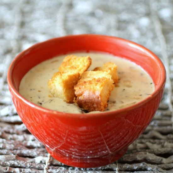 Creamy Bacon Mushroom & Onion Soup